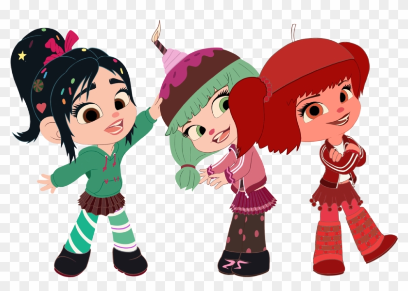 Vanellope, Candlehead And Jubileena By Artistsncoffeeshops - Vanellope Von Schweetz #719902