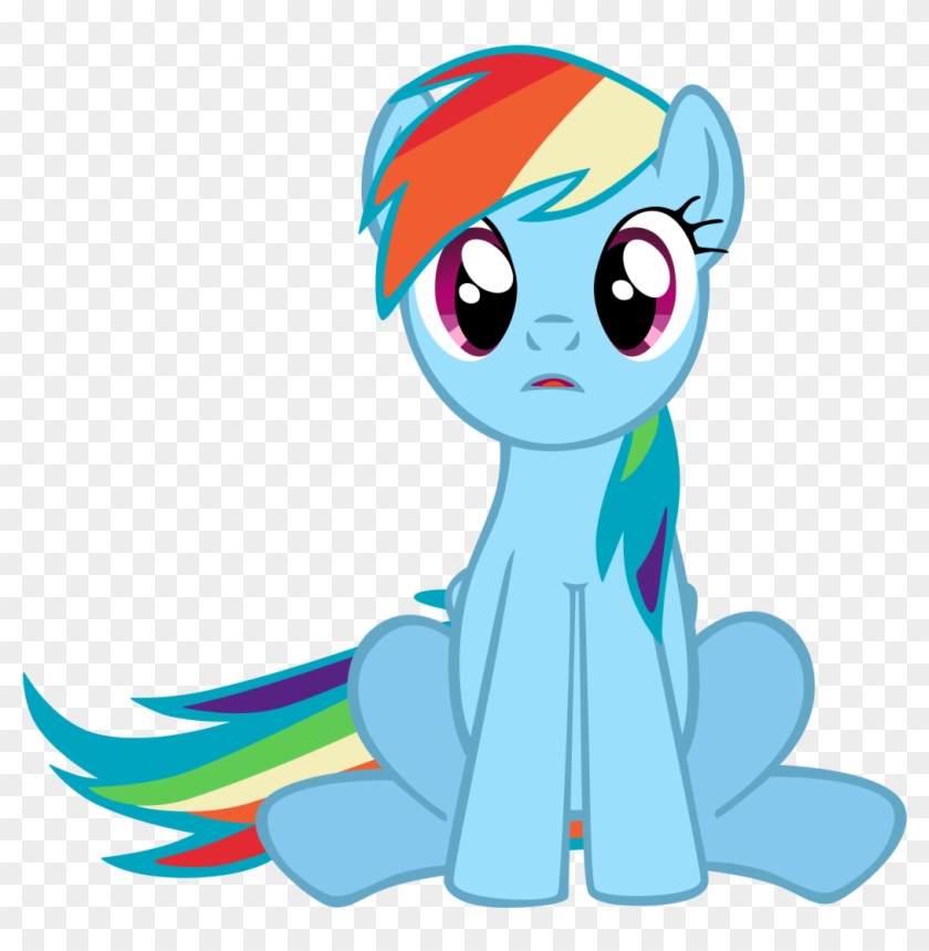 Mlp - Mlp Rainbow Dash Sitting Vector #720099