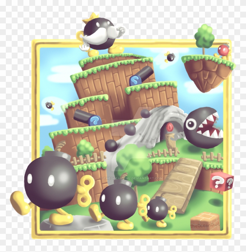 Super Mario 64 Bob-omb Battlefield Painting By Theoceanowl - Bob Omb Battlefield Super Mario 64 #720552