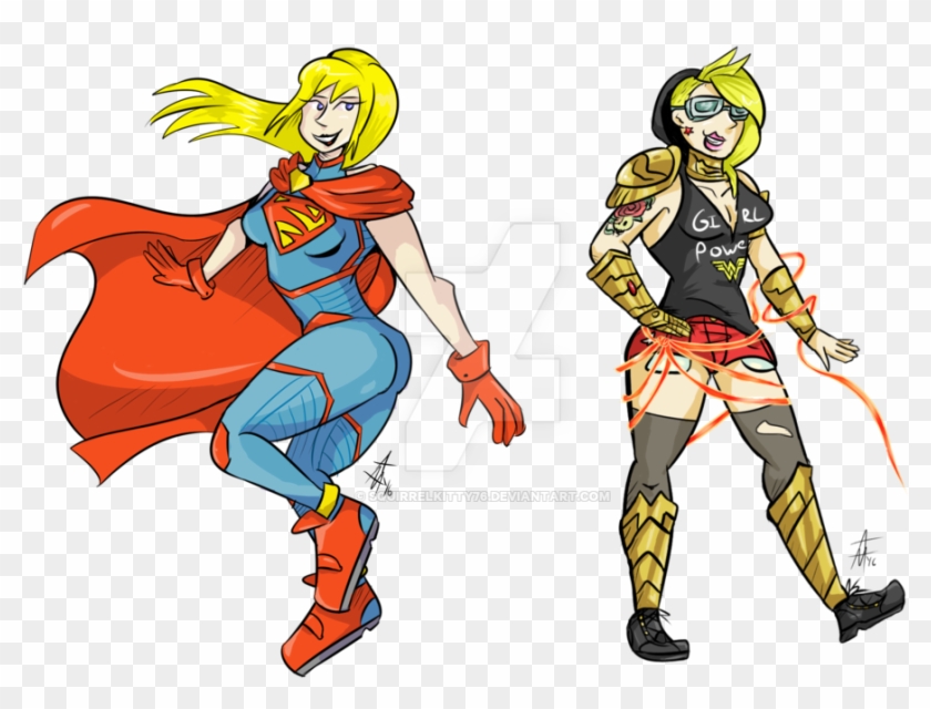 Supergirl And Wondergirl Redesign Ideas By Squirrelkitty76 - Cartoon #720700