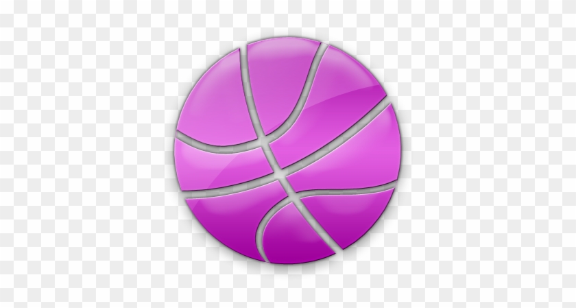Purple Clipart Basketball - Pink Basketball Ball #720741