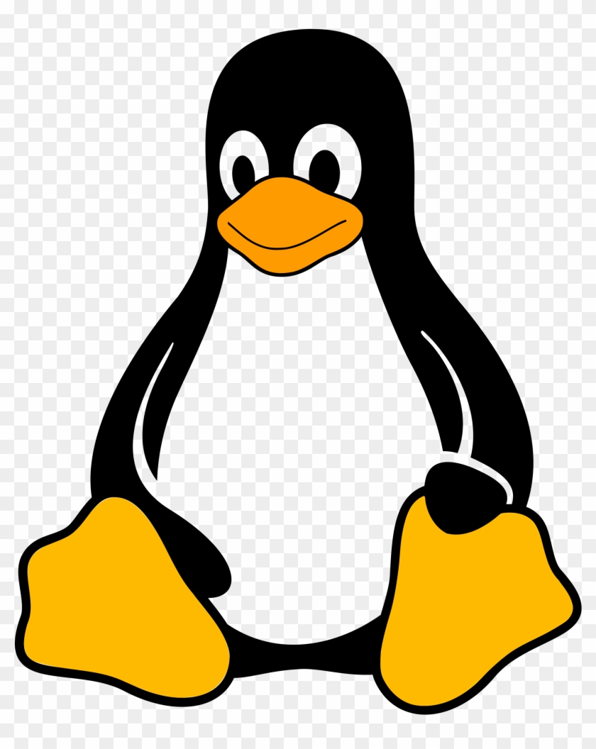 Linux Penguin Clipart - Logo With Penguin Sitting Down #720883