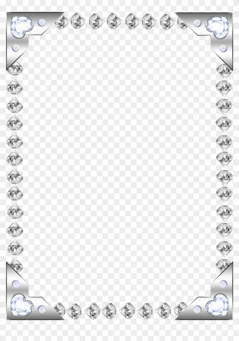 Gems Clipart Diamond Border Pencil And In Color - Diamond Picture Frame Png #720987