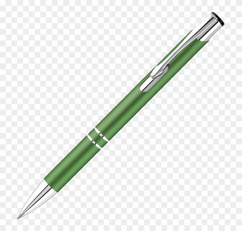 Electra Classic Satin Ballpoint Pen- Green - Black Electra Ballpen #721011