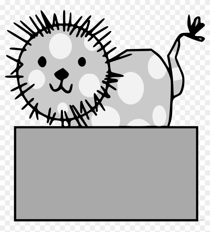 Lion Animal Free Black White Clipart Images Clipartblack - Lion #721258