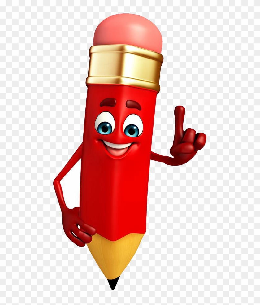 Pencil Cartoon - Red,pencil - Pencil Cartoon - Red,pencil #721517