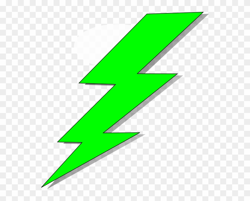 Neon Clipart Lime Green - Neon Green Lightning Bolt #721589