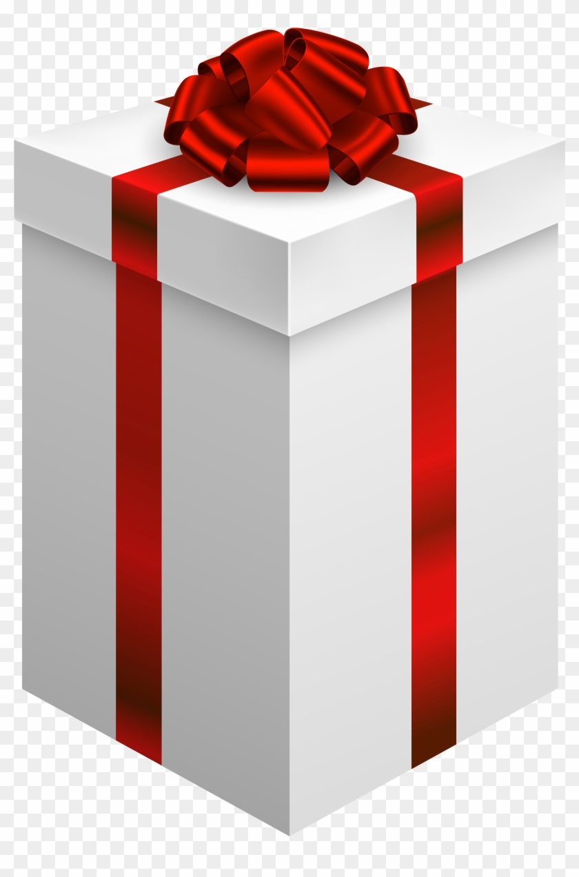 Gift Box With Red Bow Png Clipart In Category Gifts - Gift #721626