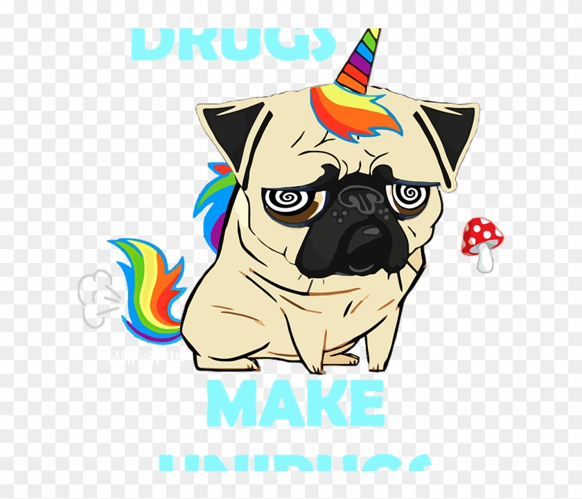 Dark Lord Pug - Drugs Make Unipugs Pug Dog T-shirt #721686