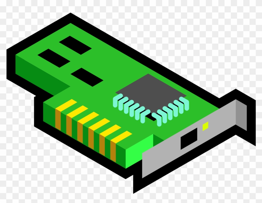 Vector Illustration Of Green 3d Network Card Icon - Ram Memory Png #721752