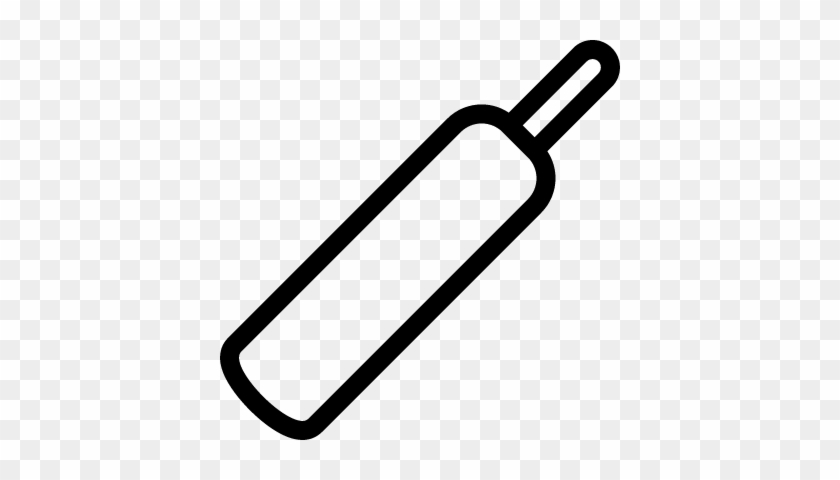 Cricket Bat Clipart Outline - Cricket Bat Icon Png #721757