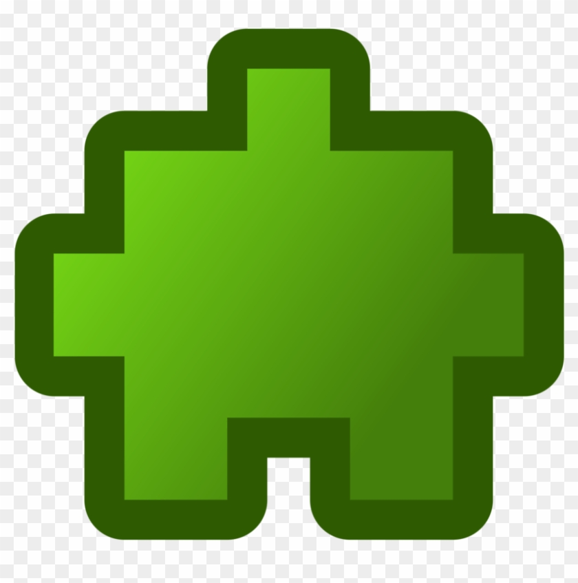 Illustration Of A Green Puzzle Piece - Clip Art #721788