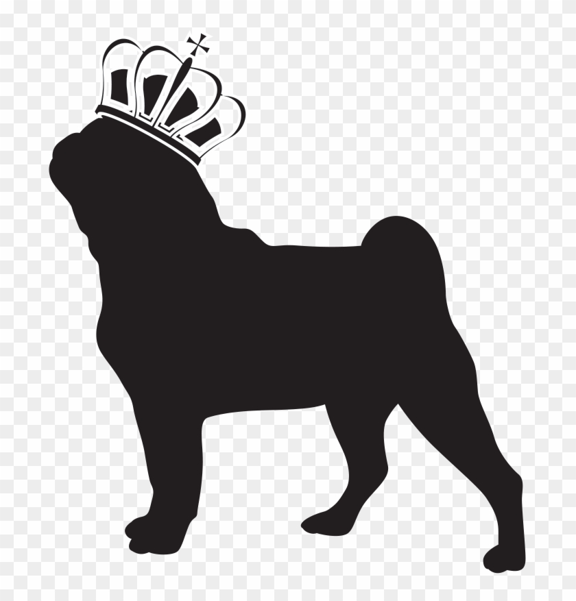 Pug Black And White Png #721896