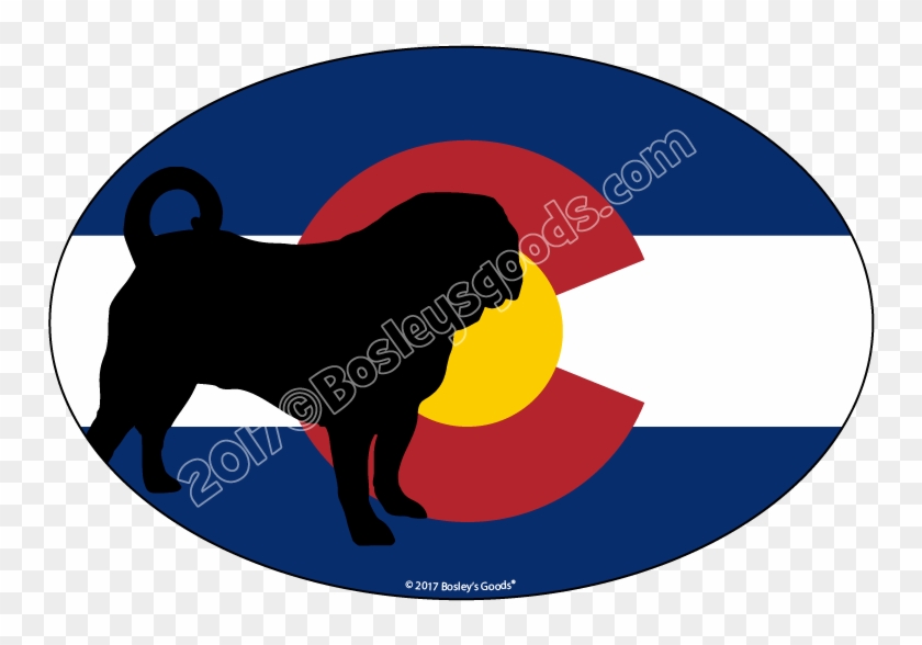 I Love My Colorado Pug Sticker Oval - I Love My Colorado Pug Sticker Oval #721920