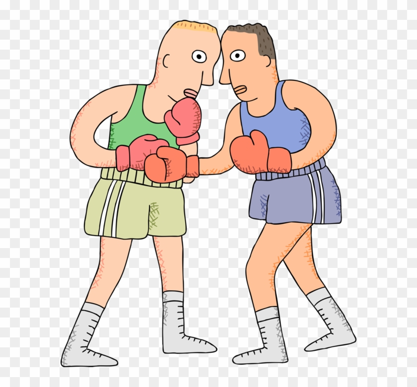Vector Illustration Of Prize Fighter Boxers Sparring - Boxing #721941