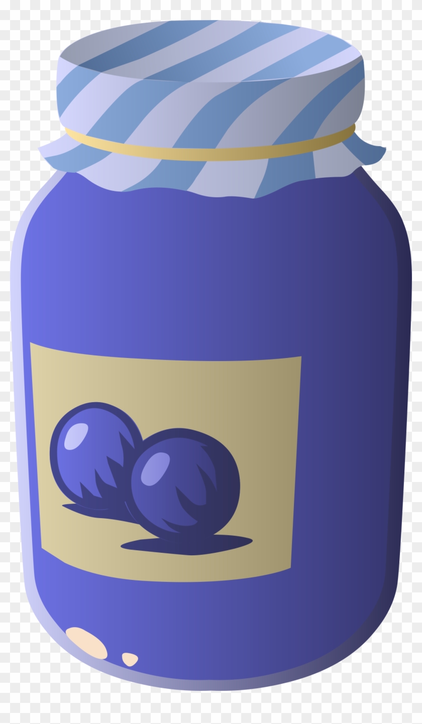 Bottle Clipart Jelly - Blueberry Jam Clipart #721977