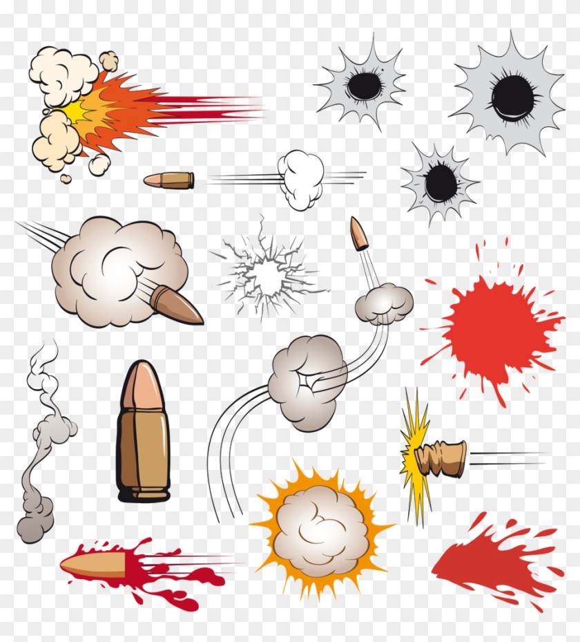 Bullet Cartoon Firearm Clip Art - Bullet Cartoon Firearm Clip Art #722121