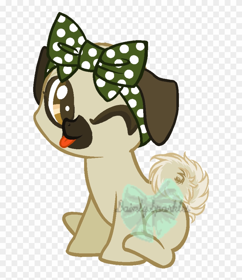 Daintysparkles, Bow, Dog, Hybrid, Oc, Oc Only, Pony, - Cartoon #722073