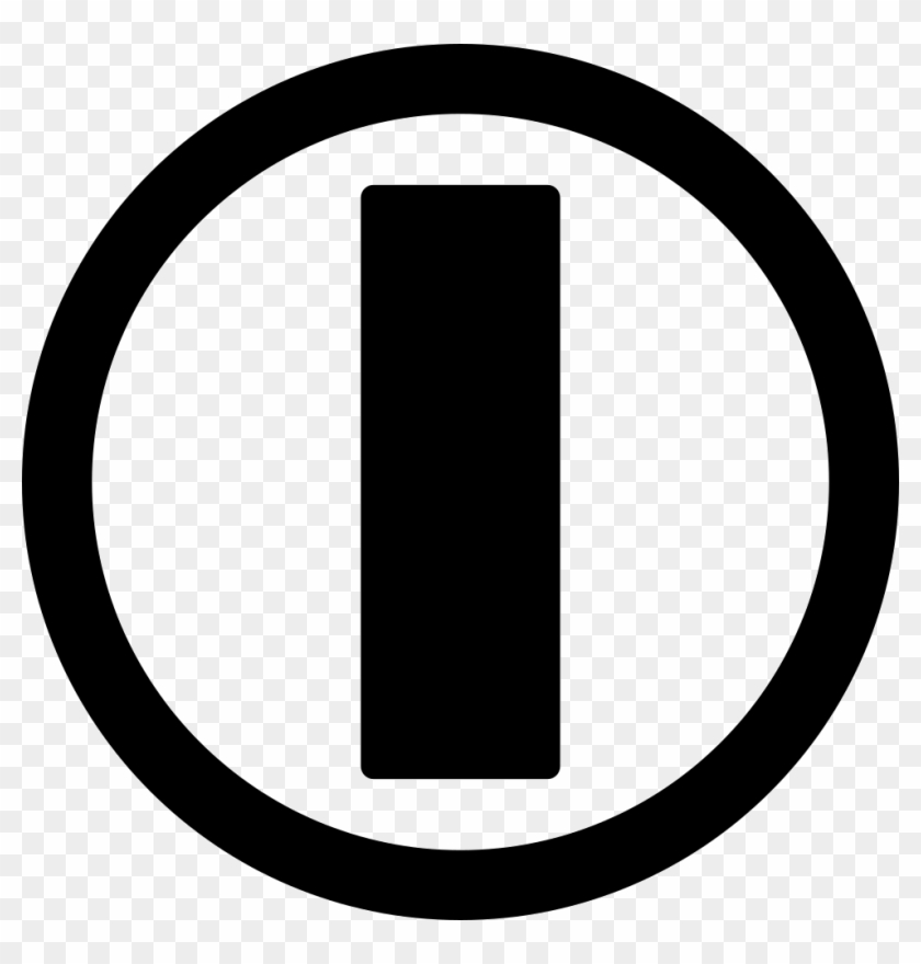 On Power Circular Symbol With A Bar Inside Comments - Facebook Clipart Black And White #722095