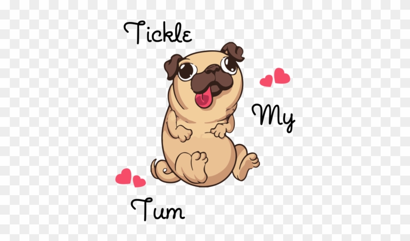 Cute Pug Lover Tickle My Tum - Tote Bags #722106