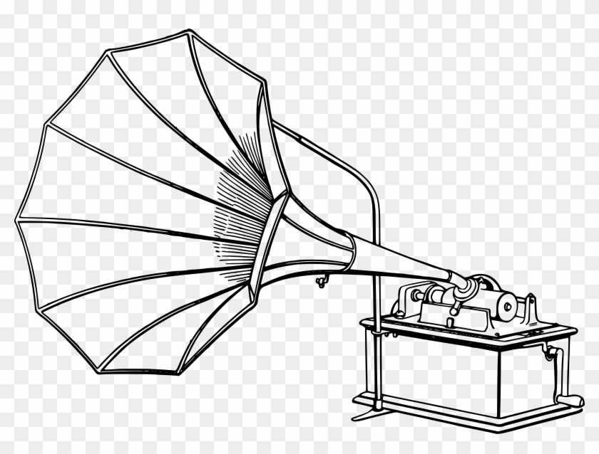 Big Image - Phonograph Clipart Black And White #722351