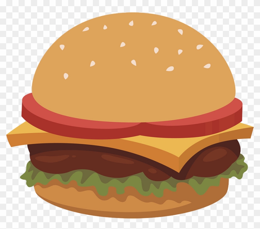 Cartoon Image Of Burger #722624