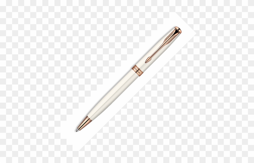 Parker Sonnet Rose Gold White Pearl Ballpoint Pen - Strobe Tube #722767