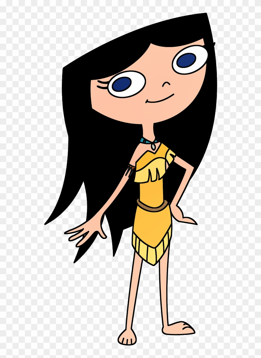 Isabella As Pocahontas Colored By Ronrebel Isabella - Cartoon #722819