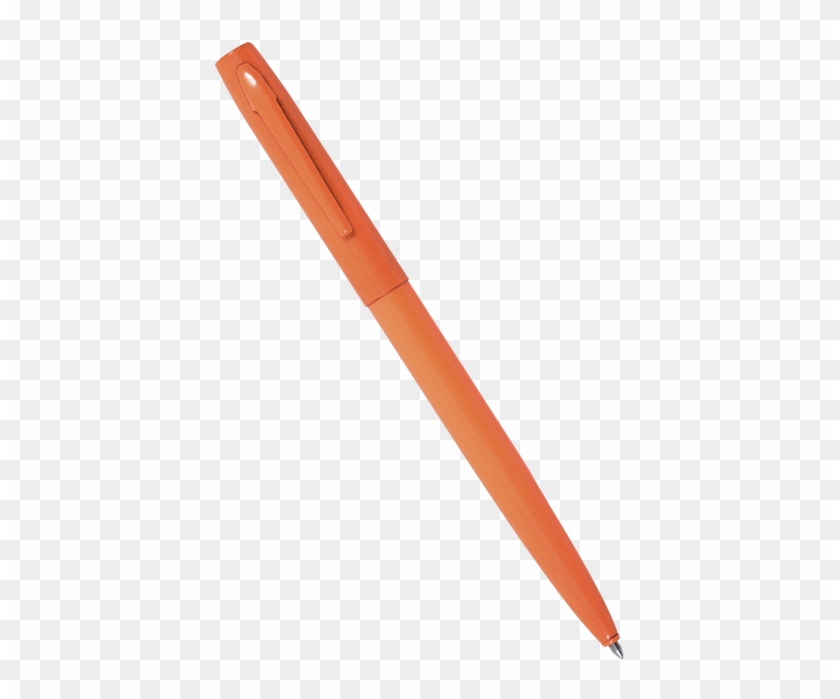 Orange Metal Clicker Pen Black Ink - Orange Pen Png #722859