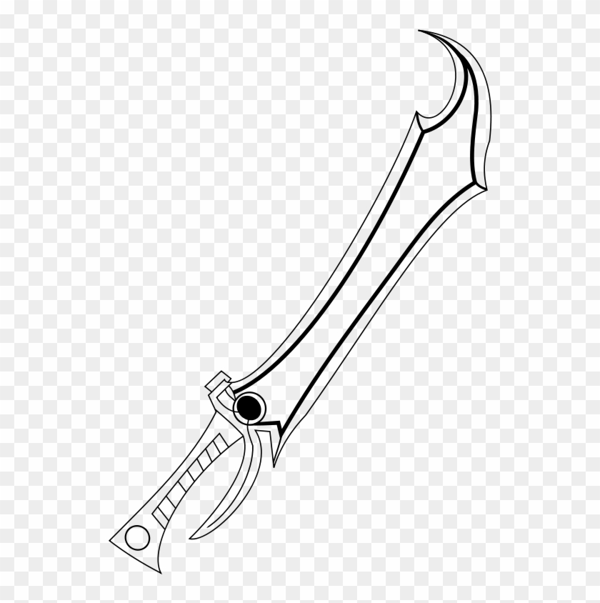 Sword Clipart Outline - Fantasy Greatsword #723050