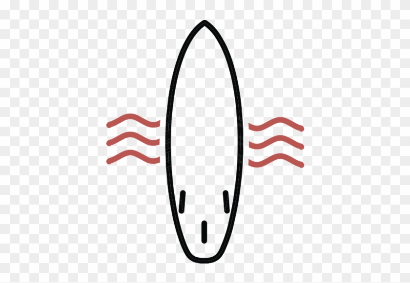 Bullfrog Clipart Outline - Surf Board Out Line #723080