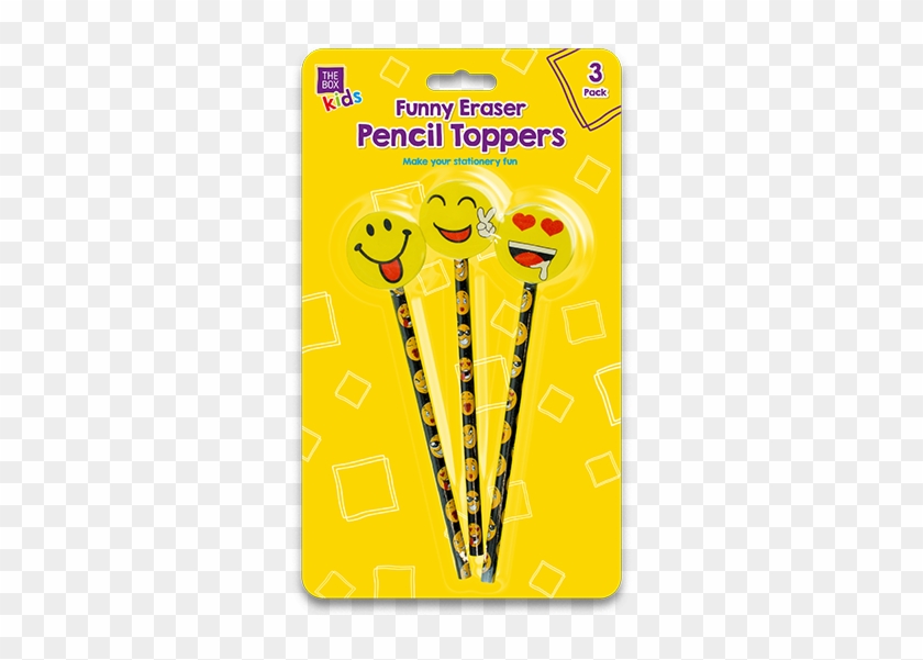 Emoticon Eraser Pencil Toppers - Party Supply #723176