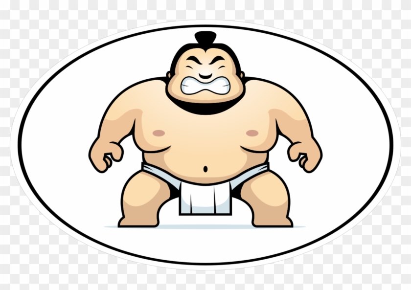 Oval - Sumo Cartoon #723315