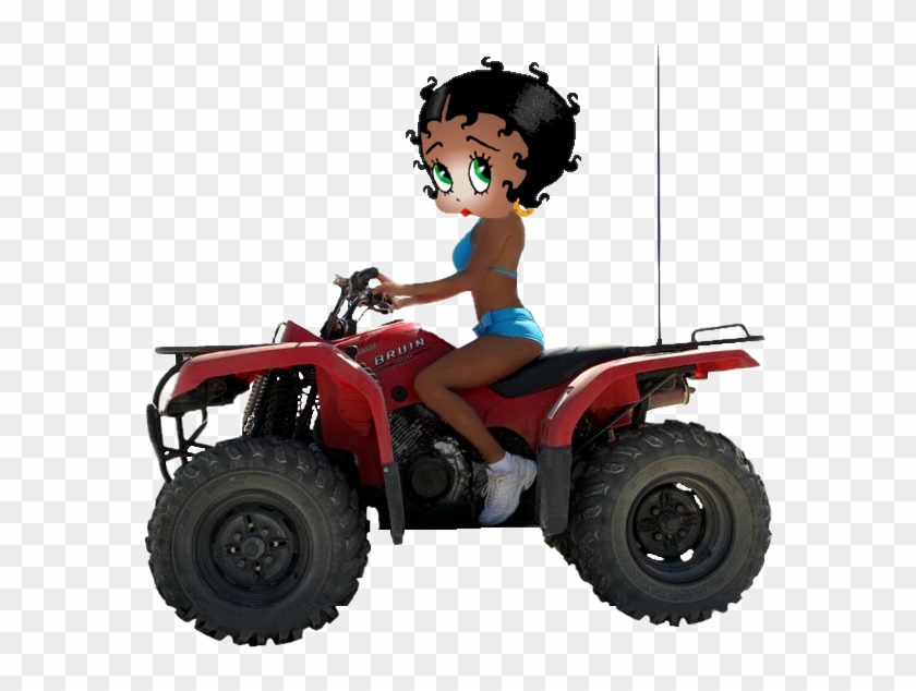 Betty Boop Quad Atv - Atv Driver Cartoon #723412