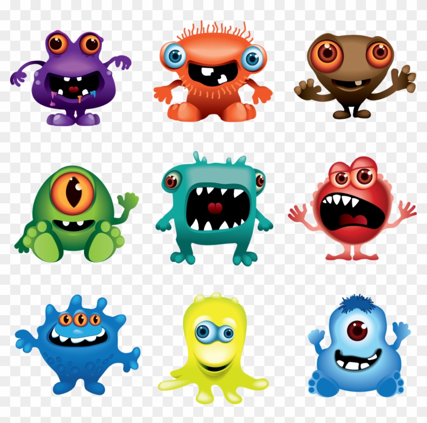 Monstruos - Cartoon Monster Faces #723783