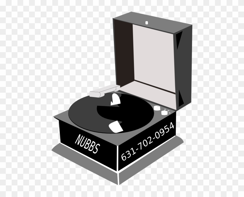 Nubbs Phonograph B&w Clip Art At Clker - Clip Art #723875