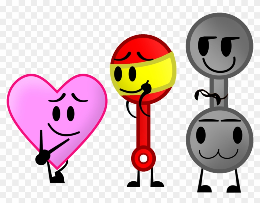 New Heart, Rattle, And Barbell By Domobfdi - Bfdi Rattle And New Heart #724066