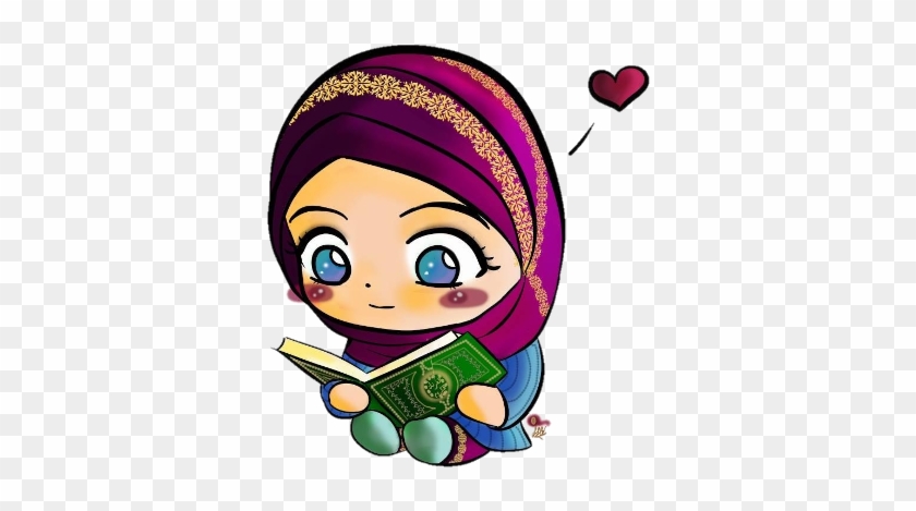 Girl Reading Quran Clipart #724146