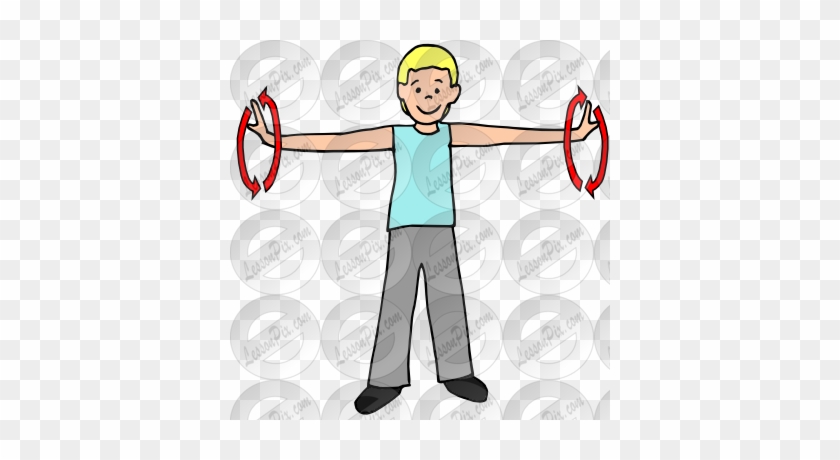 Circle Arms Picture - Arm Circles Exercise Clip Art #724186