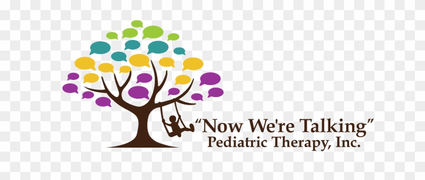 Now We're Talking Pediatric Therapy Logo - Luke And Lilly Kids Floral Heartin,tree Design Vinyl #724198