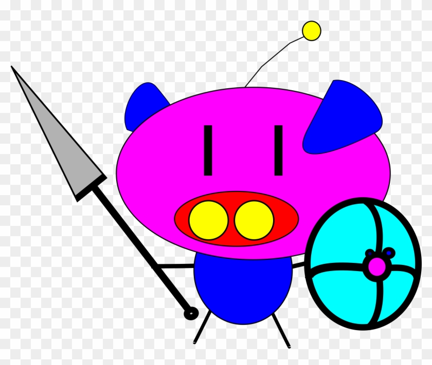 Pig With Spear And Shield - Pig With Spear And Shield #724240