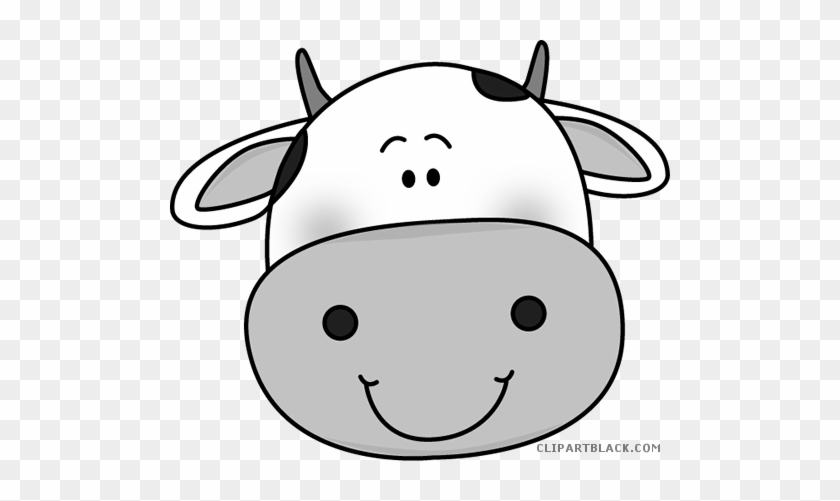 Cow Head Animal Free Black White Clipart Images Clipartblack - Cow Face Coloring Page #724484