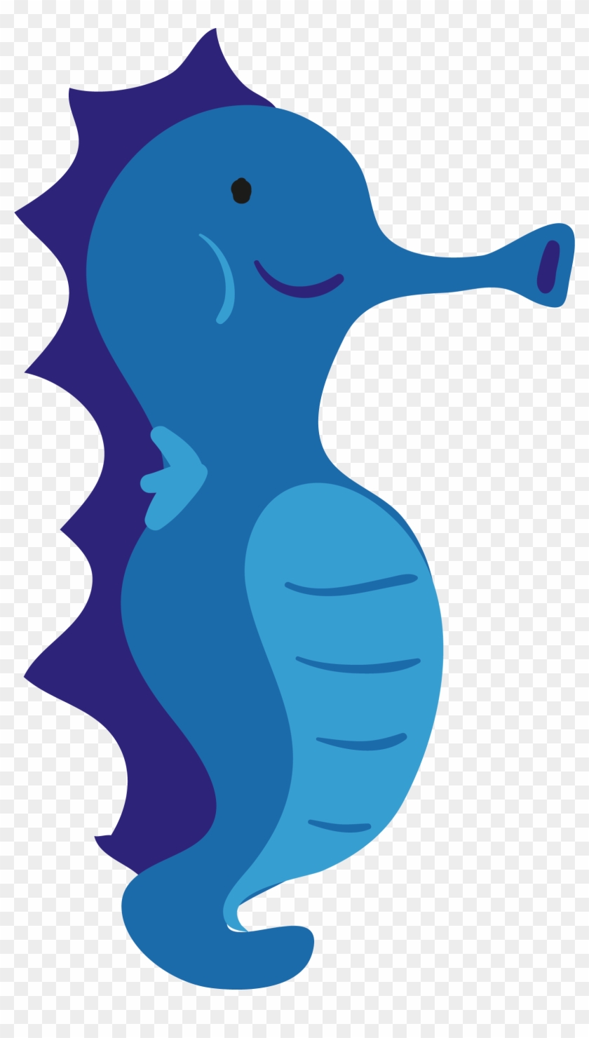 Seahorse Cartoon Clip Art - Seahorse Cartoon Clip Art #724780
