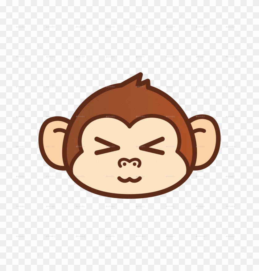 Png/monkey Emoticon-12 - Cute Monkey Icon #724827