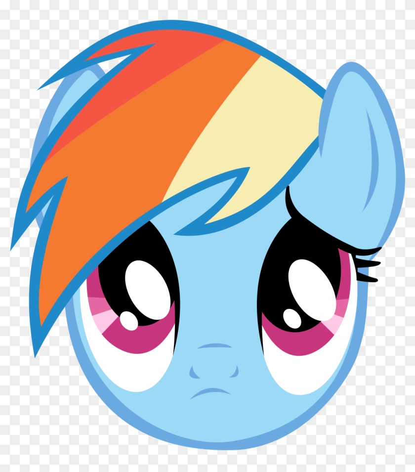 Disappointed Dashie By Sp1tf1re42 Disappointed Dashie - My Little Pony Rainbow Dash Face #725045