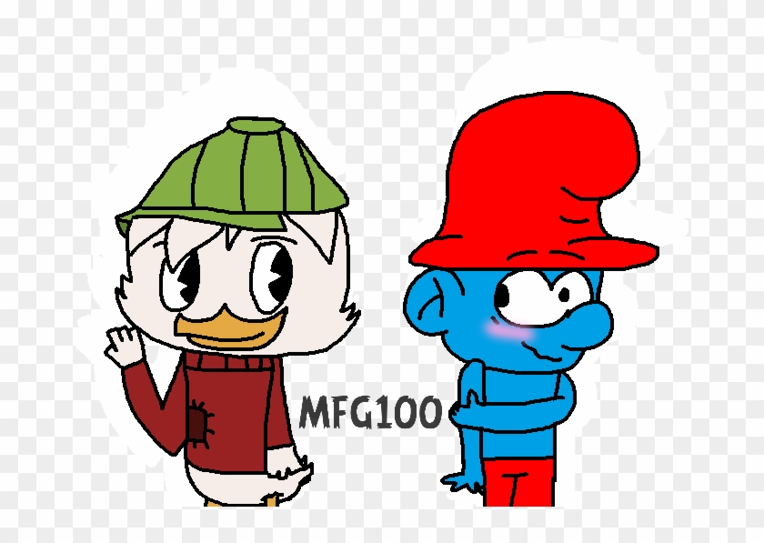 Papa Smurf And Scrooge Mcduck As Little Kids By Mixelfangirl100 - Cartoon #725259