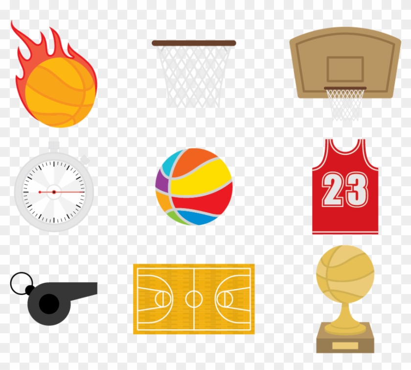 Basketball Court Clip Art - Basketball #725516