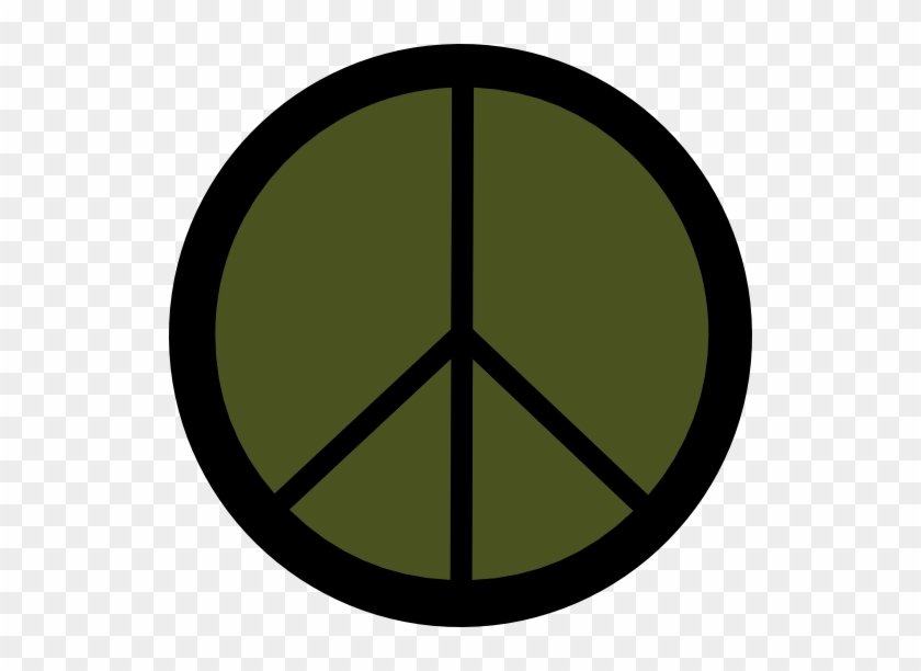 Army Green Peace Symbol 12 Svg Scalable Vector Graphics - Peace Symbol #725613