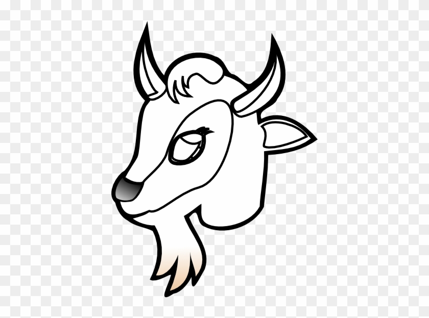 Goat - Clipart - Black - And - White - Cau Lac Bo Bong Da #725624