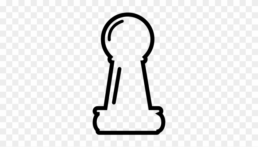 Pawn Chess Piece Outline Vector - Peon Pieza De Ajedrez Dibujo #725776